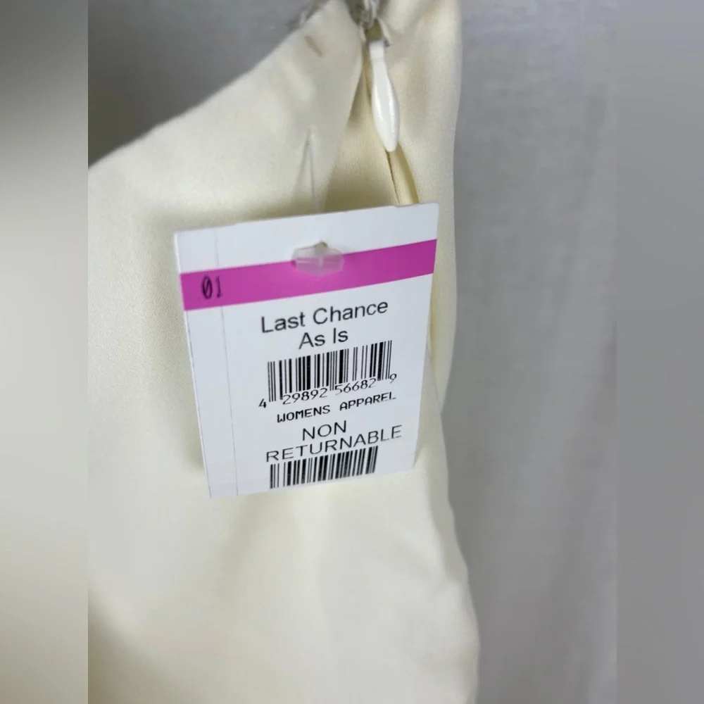 Lulus Cream One-Shoulder Fringe Midi Dress Size Small NWT - Picture 6 of 11